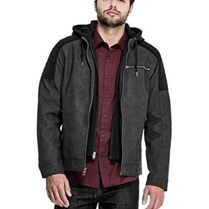 NWT Guess Clint brown suede Moto jacket XL